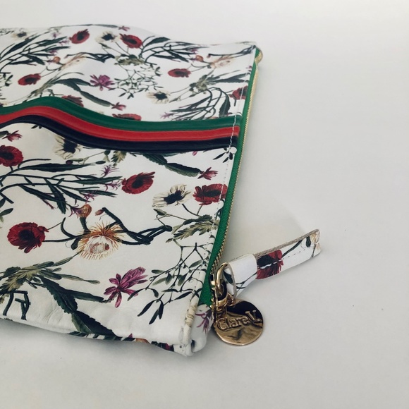 *rare* Floral Clare V. Foldover Leather Clutch - Picture 7 of 11